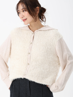 PINORE(ピノーレ) |フェザンヌ ニット フーデッド カーディガン