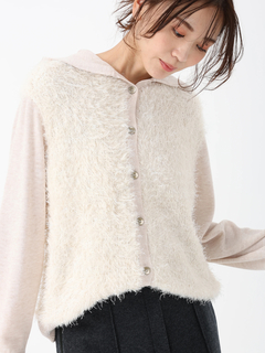 PINORE(ピノーレ) |フェザンヌ ニット フーデッド カーディガン