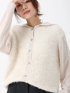 PINORE(ピノーレ) |フェザンヌ ニット フーデッド カーディガン