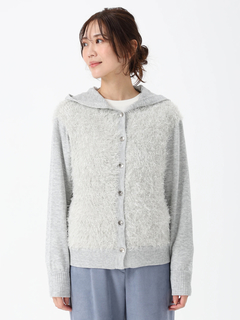 PINORE(ピノーレ) |フェザンヌ ニット フーデッド カーディガン