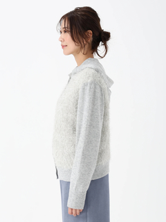 PINORE(ピノーレ) |フェザンヌ ニット フーデッド カーディガン