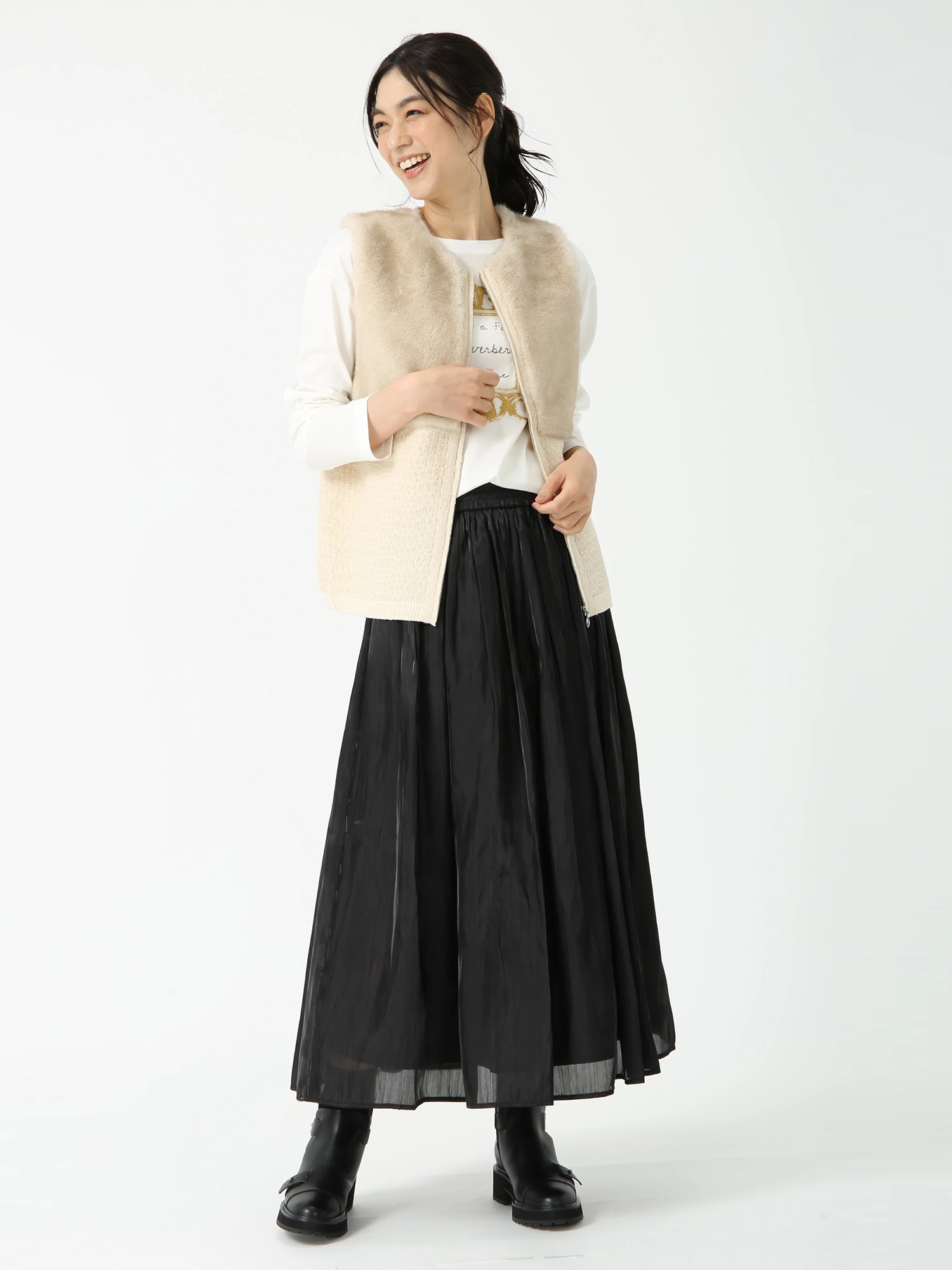 ミキシングファー ジレ ベスト ｜ PINORE（ピノーレ）｜.K online SALE