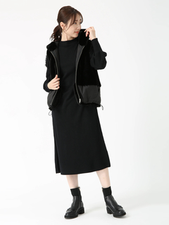 PINORE(ピノーレ) |コンビネーションキルト リバーシブル ジレ ベスト