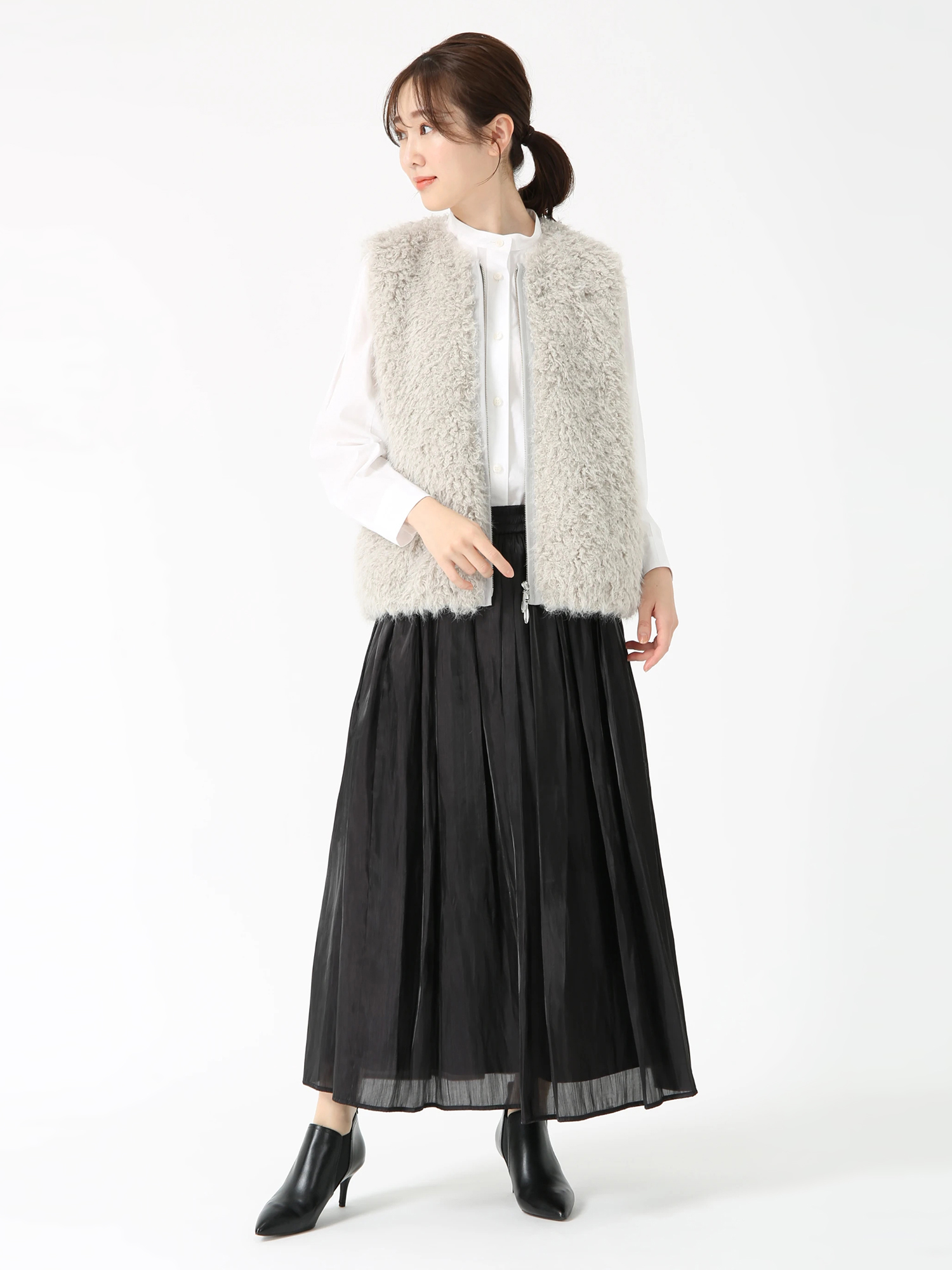 プレミアムファーゴート ジレ ベスト ｜ PINORE（ピノーレ）｜.K