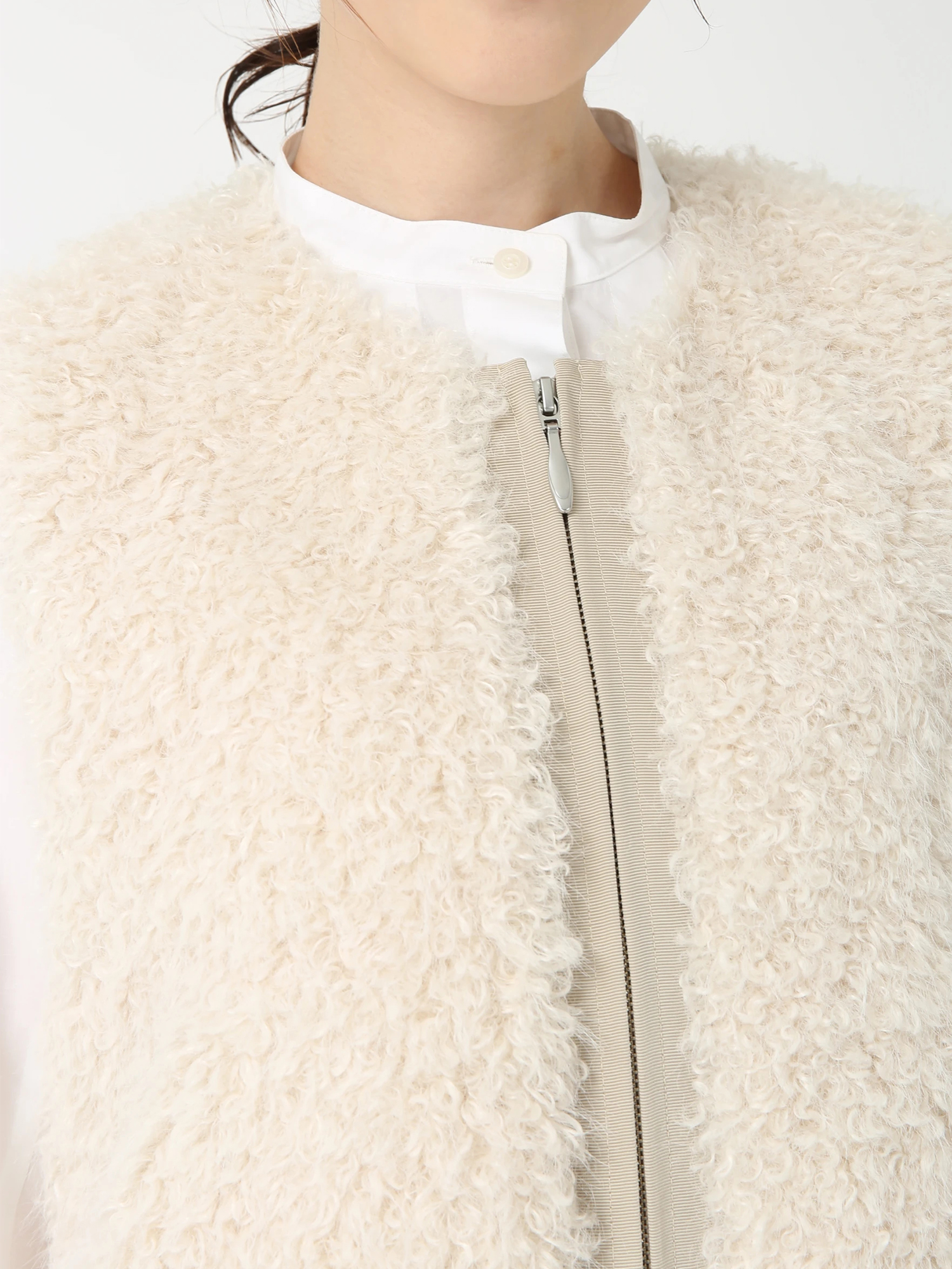 プレミアムファーゴート ジレ ベスト ｜ PINORE（ピノーレ）｜.K