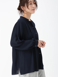 PINORE(ピノーレ) |サテンジョーゼット ブラウス シャツ