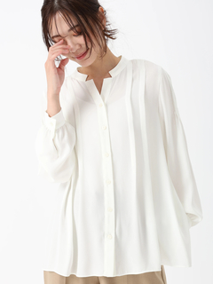 PINORE(ピノーレ) |サテンジョーゼット ブラウス シャツ
