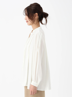 PINORE(ピノーレ) |サテンジョーゼット ブラウス シャツ
