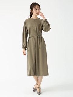 PINORE(ピノーレ) |キュプラサテン ストレッチ ドレス ワンピース