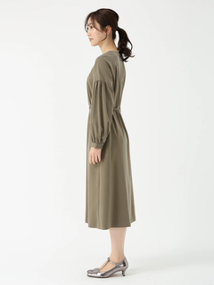 PINORE(ピノーレ) |キュプラサテン ストレッチ ドレス ワンピース