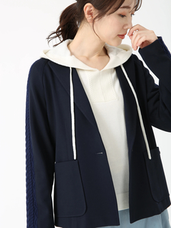 PINORE(ピノーレ) |ラグポンチ ニットコンビ ジャケット