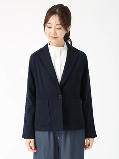 PINORE(ピノーレ) |ラグポンチ ニットコンビ ジャケット