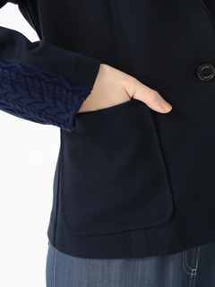 PINORE(ピノーレ) |ラグポンチ ニットコンビ ジャケット