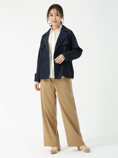 PINORE(ピノーレ) |トリアセツイル ストレッチ ショート トレンチ コート ジャケット