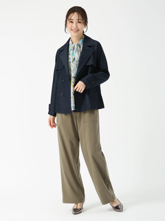 PINORE(ピノーレ) |トリアセツイル ストレッチ ショート トレンチ コート ジャケット