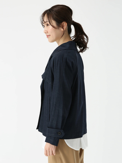 PINORE(ピノーレ) |トリアセツイル ストレッチ ショート トレンチ コート ジャケット