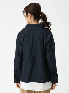 PINORE(ピノーレ) |トリアセツイル ストレッチ ショート トレンチ コート ジャケット