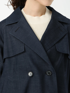 PINORE(ピノーレ) |トリアセツイル ストレッチ ショート トレンチ コート ジャケット