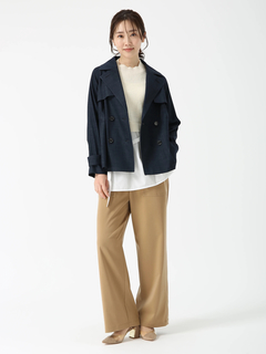 PINORE(ピノーレ) |キュプラサテン ストレッチ パンツ