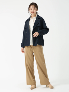 PINORE(ピノーレ) |キュプラサテン ストレッチ パンツ