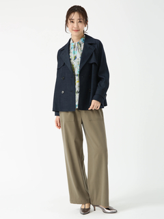 PINORE(ピノーレ) |キュプラサテン ストレッチ パンツ