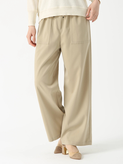 PINORE(ピノーレ) |キュプラサテン ストレッチ パンツ