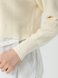 PINORE(ピノーレ) |ワッフル トップス コンビ ニット ブラウス