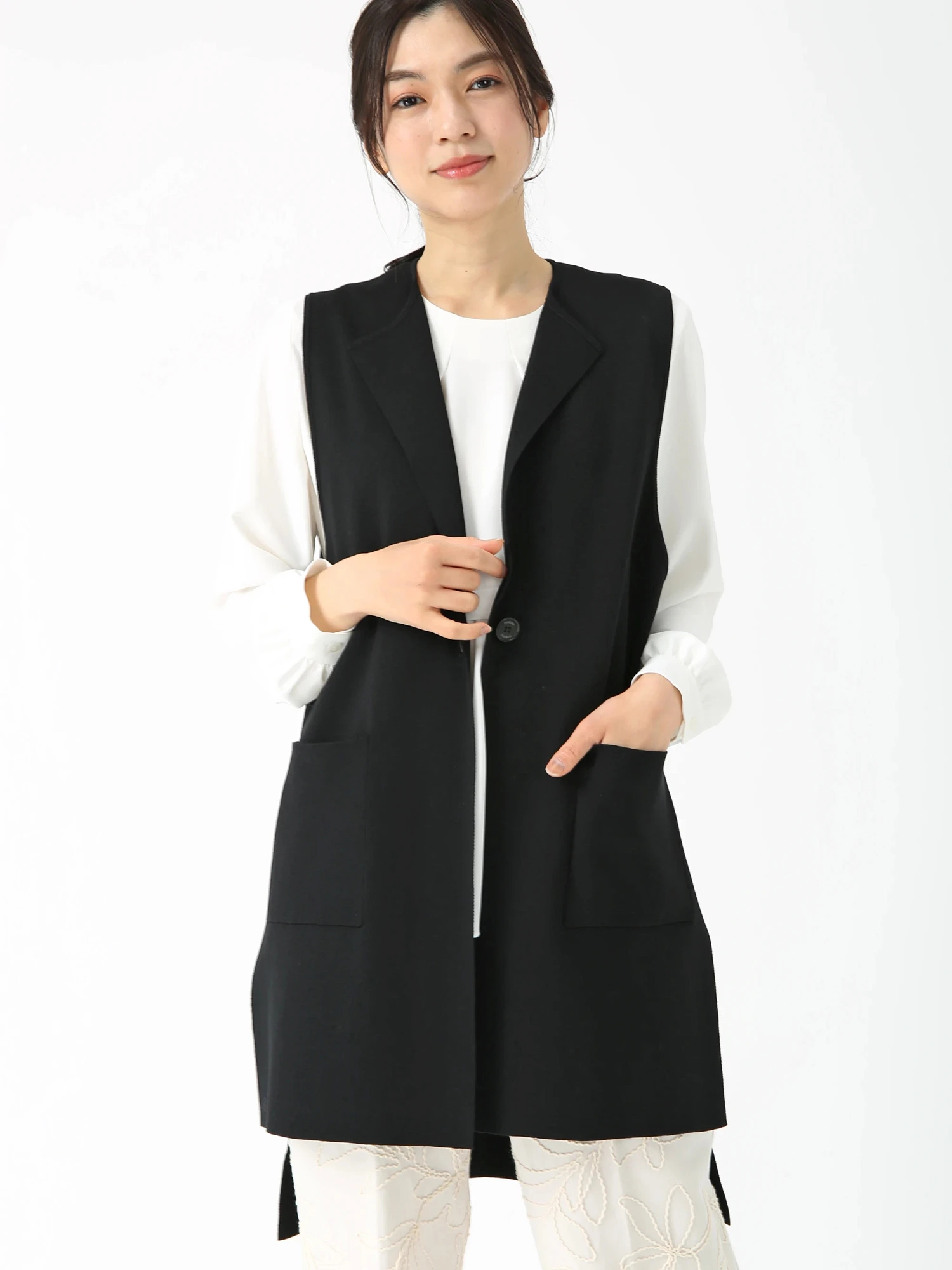 ミラノリブニット ジレ ベスト ｜ PINORE（ピノーレ）｜.K online