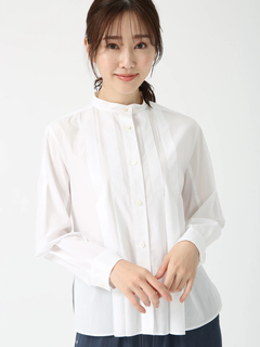 PINORE ロングブラウス 【新品タグ付き】 楽天市場】のらスタイル スタンドカラー ロングシャツ ブラウス ループ