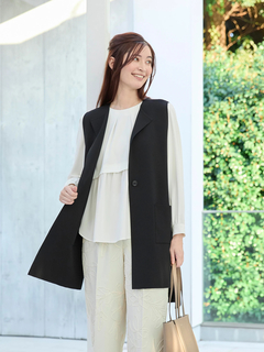 PINORE(ピノーレ) |パールプリーツ ブラウス シャツ