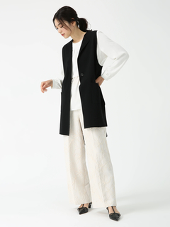 PINORE(ピノーレ) |パールプリーツ ブラウス シャツ