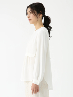 PINORE(ピノーレ) |パールプリーツ ブラウス シャツ