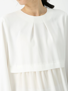 PINORE(ピノーレ) |パールプリーツ ブラウス シャツ