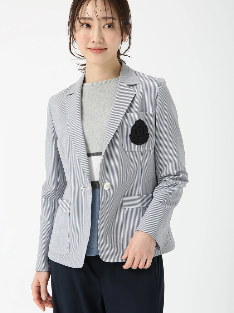 PINORE(ピノーレ) |エクセランサッカー テーラード ジャケット