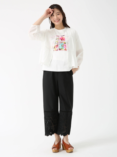 PINORE(ピノーレ) |エンブロイダリークロス パンツ