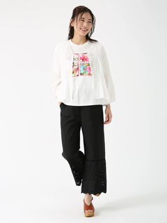 PINORE(ピノーレ) |エンブロイダリークロス パンツ