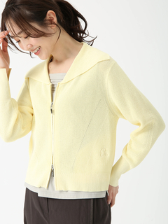 PINORE(ピノーレ) |ライトペーパー ジップ カーディガン ニット ジャケット