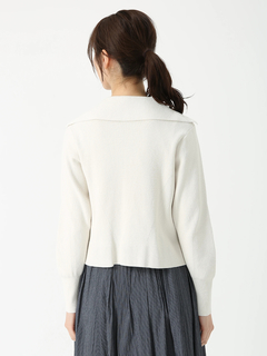 PINORE(ピノーレ) |ライトペーパー ジップ カーディガン ニット ジャケット