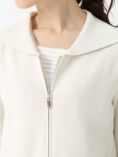 PINORE(ピノーレ) |ライトペーパー ジップ カーディガン ニット ジャケット