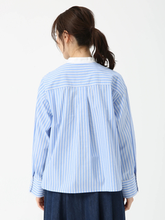 PINORE(ピノーレ) |ストライプエンブロイダリー ブラウス シャツ