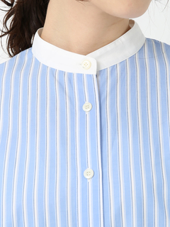 PINORE(ピノーレ) |ストライプエンブロイダリー ブラウス シャツ