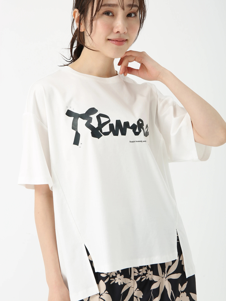PINORE(ピノーレ) |【カタログ掲載】リボンスムース カット Tシャツ