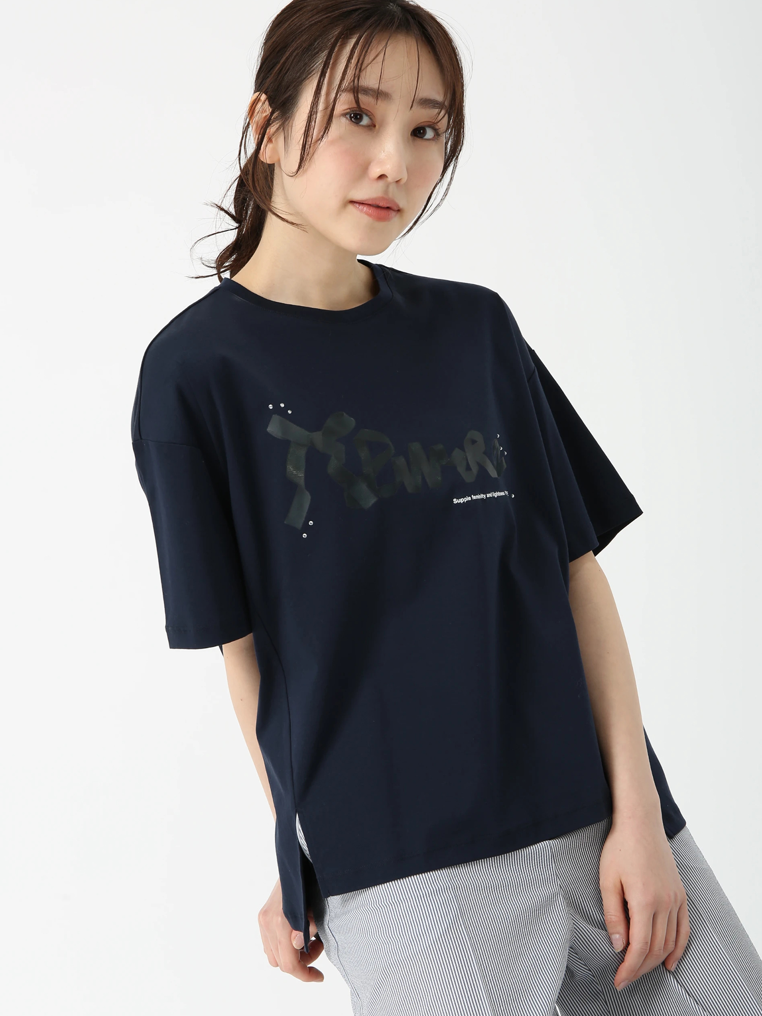 カタログ掲載】リボンスムース カット Tシャツ ｜ PINORE（ピノーレ 