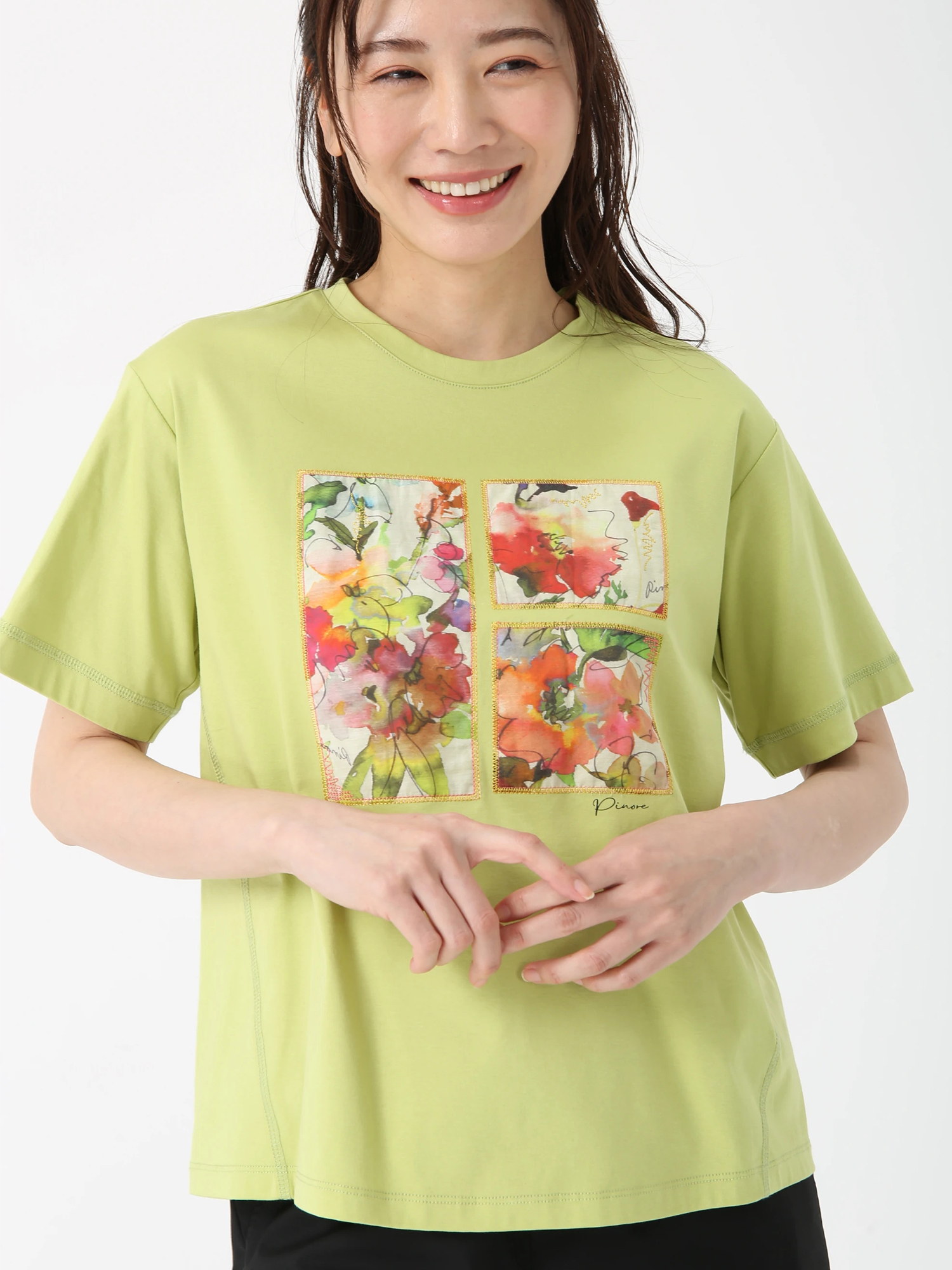 予約】チェルシーフラワー カットソー Tシャツ ｜ PINORE（ピノーレ