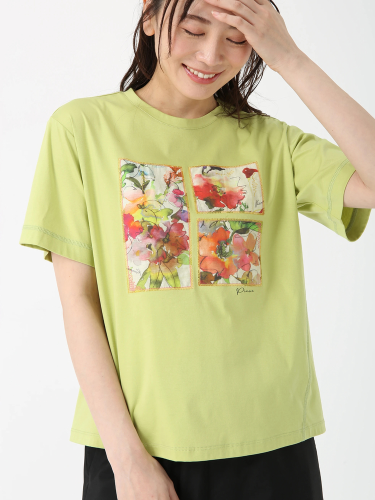 予約】チェルシーフラワー カットソー Tシャツ ｜ PINORE（ピノーレ