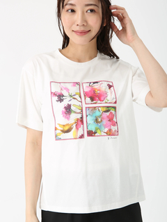 PINORE(ピノーレ) |チェルシーフラワー カットソー Tシャツ