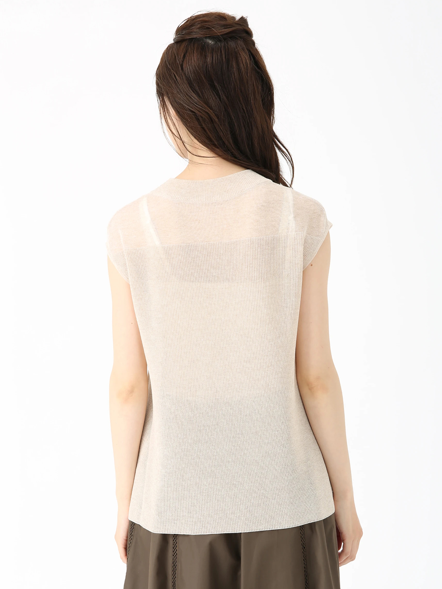 ヨリ yori 24SS ドットフロッキー ティアード ジレ ベスト 美品 F yori 