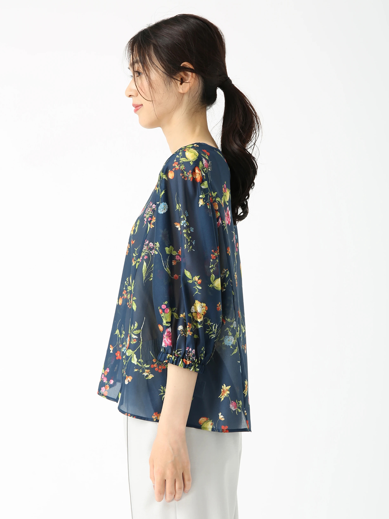 新品ピノーレPINOREチュニックブラウス9~11Flower¥49500