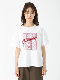 PINORE(ピノーレ) |タイルプリントカットソー Tシャツ