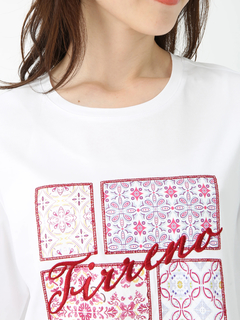 PINORE(ピノーレ) |タイルプリントカットソー Tシャツ